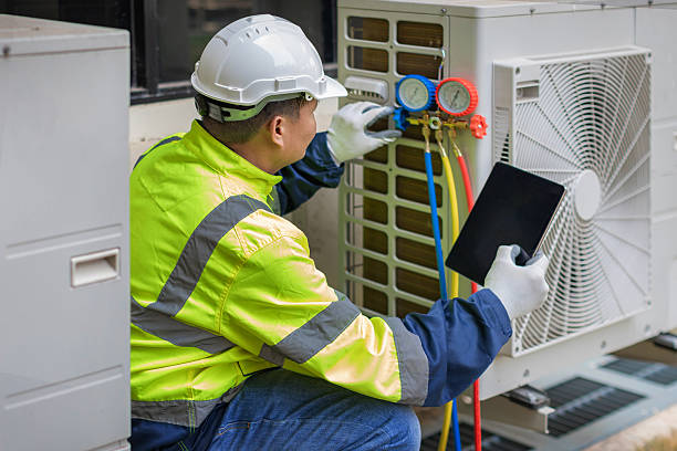 Professional Hvac Installation technician working in Greenville, RI